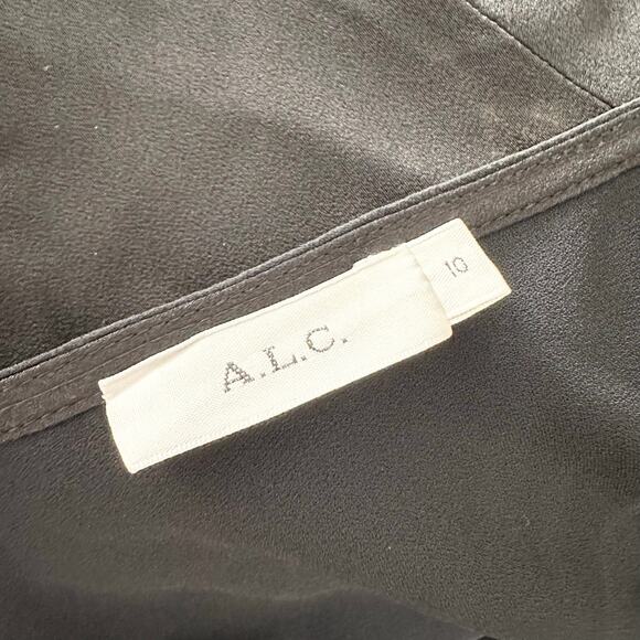 ALC Black V Neck Adjustable Strap Viscose Classic Tank Shell Base Layer Women 10 - Picture 8 of 9